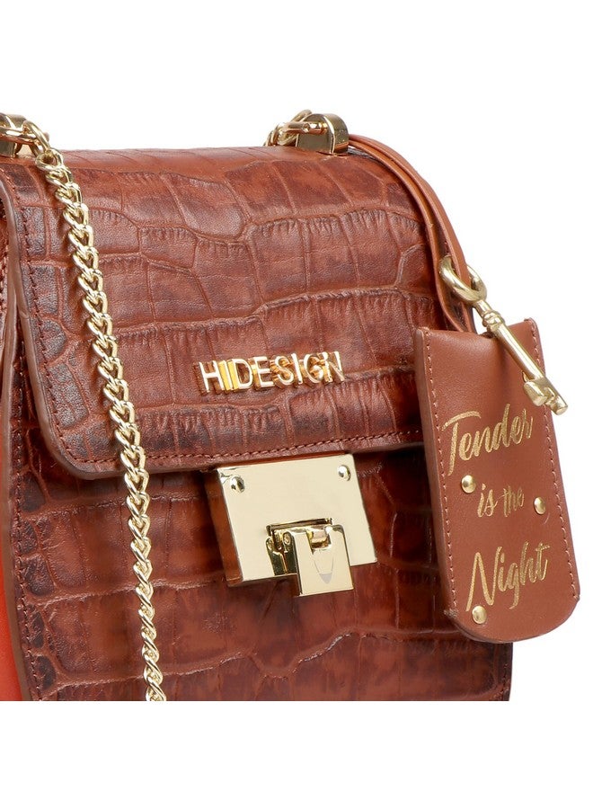 Hidesign حقيبة جلدية للنساء من هايدساين - تان - Image 4