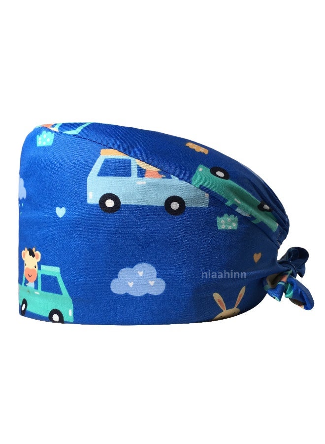 NIBEMINENT Surgical Scrub Cap Printing Medical Working Hat  Cotton Women Men Beautician Dust Proof Cooking Chef Nurse Head Caps