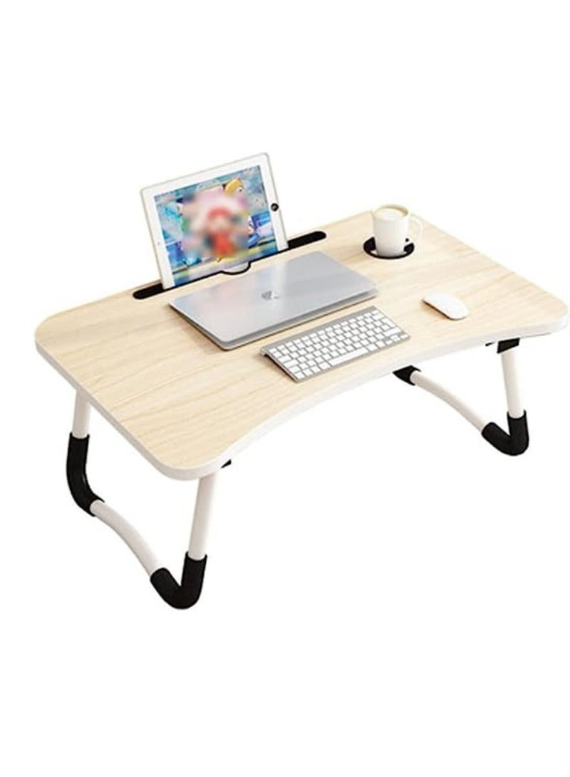 Yuwell Laptop Desk For Bed or Couch, Lap Desk, Working in Bed Desk, Home Office Desks, Breakfast Tray, Desk With Cup Holder, Watching Movies in Bed, Laptop Stand Foldable Legs Desk