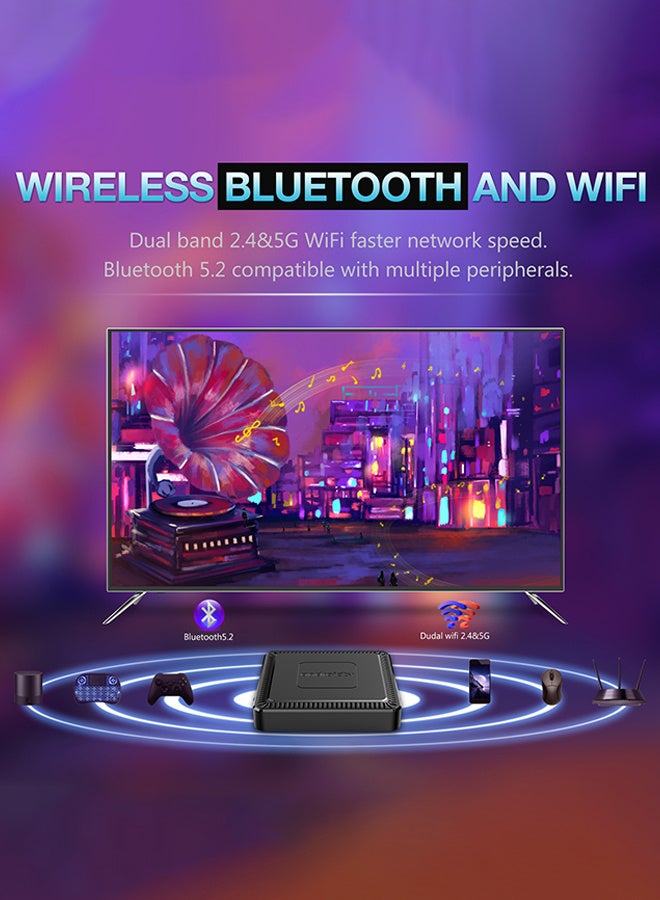 Q7 4K Android 10 TV Box H313 Quad core cortex-A53 2.4G/5G WiFi 6, Bluetooth 5.2,Support Voice Control Set Top Box  - Image 3
