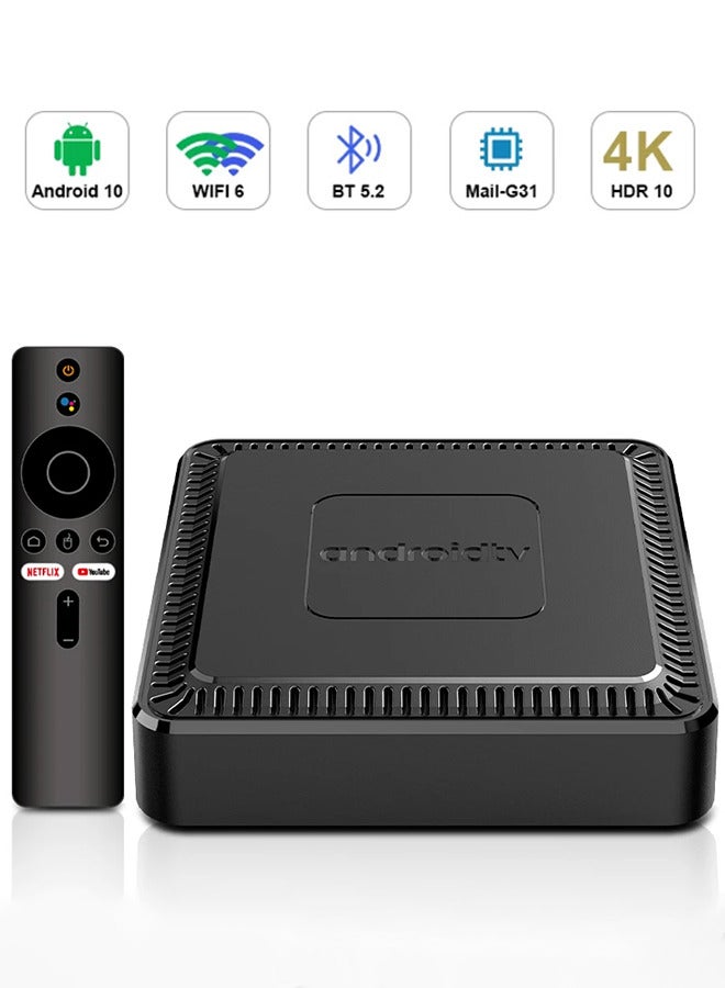 Q7 4K Android 10 TV Box H313 Quad core cortex-A53 2.4G/5G WiFi 6, Bluetooth 5.2,Support Voice Control Set Top Box  - Image 1