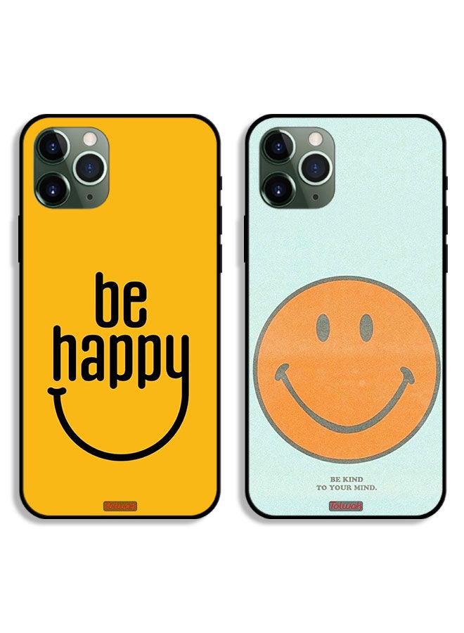 Tolwak Two Cases For Apple iPhone 11 Pro Protective Covers Be Kind Be Happy - Image 1
