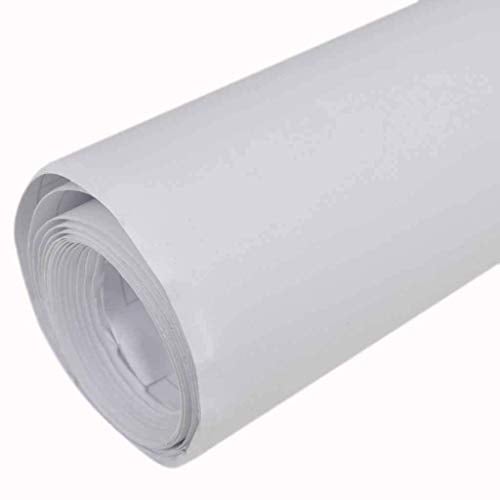ELTON Vinyl Self Adhesive Wallpaper,Furniture Film Shelf Liner Pure White Matt 2 x 6 feet - Image 1