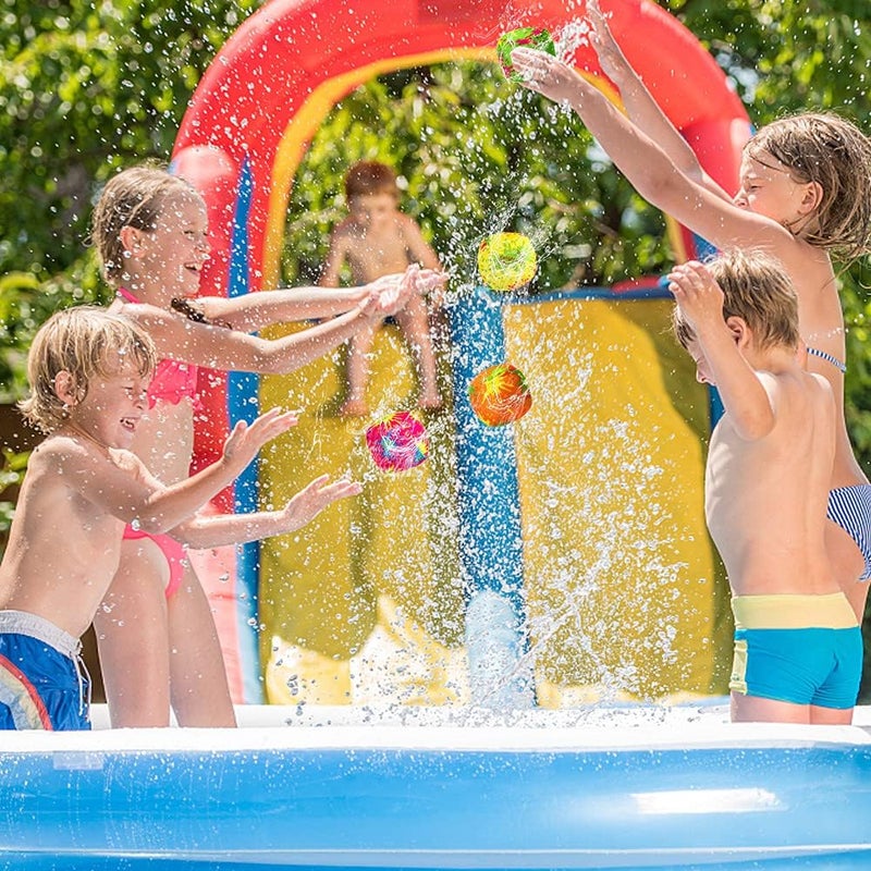 HFATMOS Water Splash Balls Float, Mini Bomb Balls for Pool, Absorbent Ball for Activities, Kids Pool Toys Summer Beach Soaking Games Fun Children Party Activities 12 Pcs - Image 3