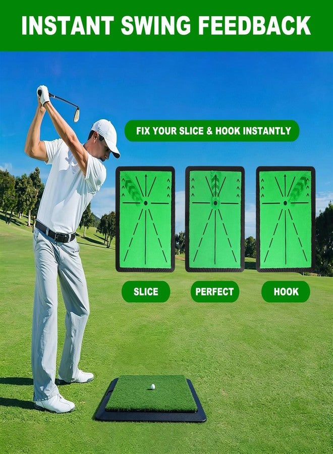 SDLDEER Golf Hitting Mat,Golf Training Mat with Instant Swing Path Feedback, Extra 3 Replaceable Golf Practice Mat,Ideal Golf Gifts for Men Women for Home Indoor Outdoor (18X13 inch) - Image 2