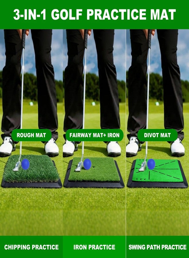 SDLDEER Golf Hitting Mat,Golf Training Mat with Instant Swing Path Feedback, Extra 3 Replaceable Golf Practice Mat,Ideal Golf Gifts for Men Women for Home Indoor Outdoor (18X13 inch) - Image 5