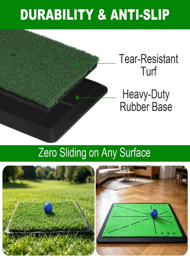 SDLDEER Golf Hitting Mat,Golf Training Mat with Instant Swing Path Feedback, Extra 3 Replaceable Golf Practice Mat,Ideal Golf Gifts for Men Women for Home Indoor Outdoor (18X13 inch) - Image 4