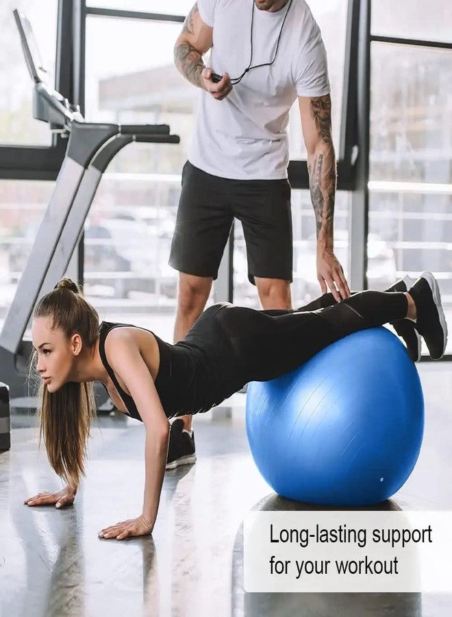 GLIVE (LABEL) Anti Burst Exercise Ball with Foot Pump Gym Ball Round Rubber Ball for Exercise for Workout Yoga Ball for Women and Men Swiss Ball for Balance Stability (75 CM) - Image 5