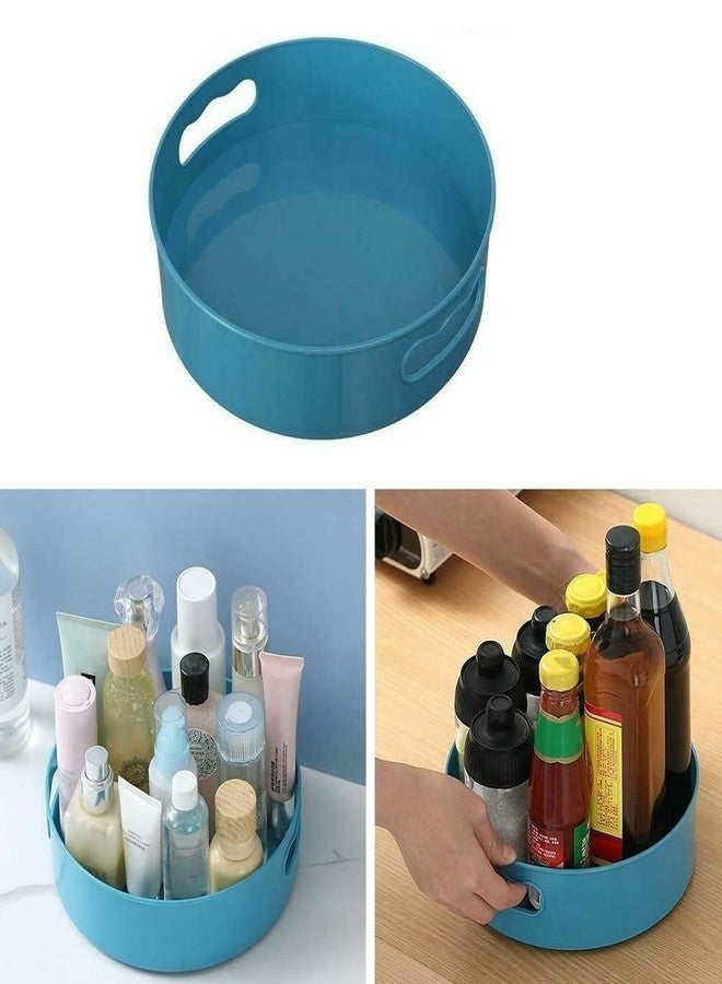 DIYASHI® 360° Rotating Kitchen Organizer Tray Lazy Susan Rack Multi-Purpose Kitchen Storage Revolving Tray Cosmetic Organizer Rotating Lazy Susan for Kitchen Cabinet Spice Rack (Multicolor) - Image 2
