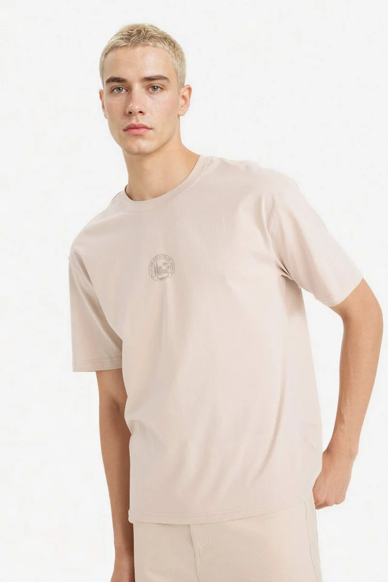 DeFacto Boxy Fit Crew Neck Short Sleeve T-Shirt