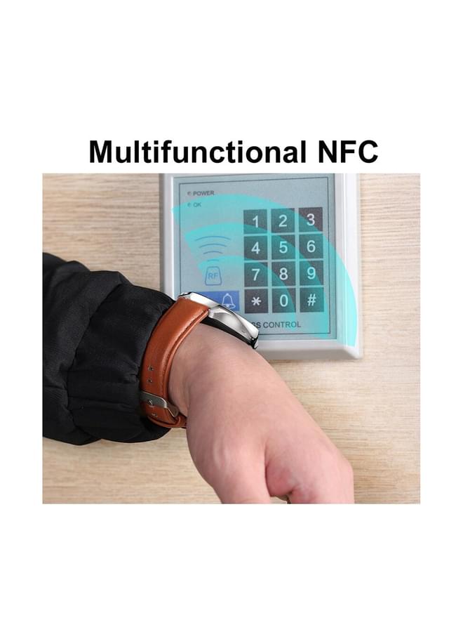 هايكس ساعة ذكية جديدة بتقنية NFC لعام 2022 للنساء والرجال وشاشة عرض بيكسل عالية الدقة تعرض دائمًا الوقت ومكالمات Bluetooth Smartwatch - حزام فولاذي أسود - Image 2