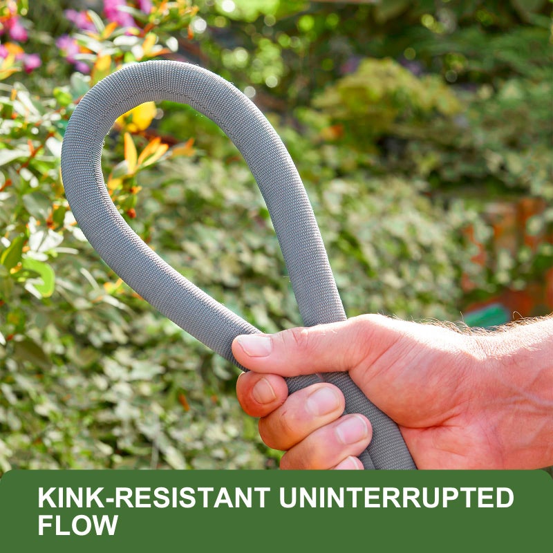 GUKOK 2025 Upgraded 50FT Non-Expanding Garden Hose, Ultra-Light & Flexible Water Hose - Burst-Resistant, Kink-Free, High-Pressure, All-Weather Use for Lawns, Gardens, and Outdoor Cleaning - Image 5