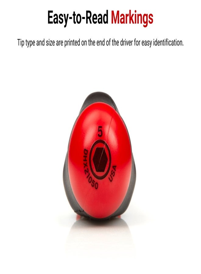 TEKTON 5/32 Inch Hex High-Torque Black Oxide Blade Screwdriver | DHX11157 | Made in USA - Image 5