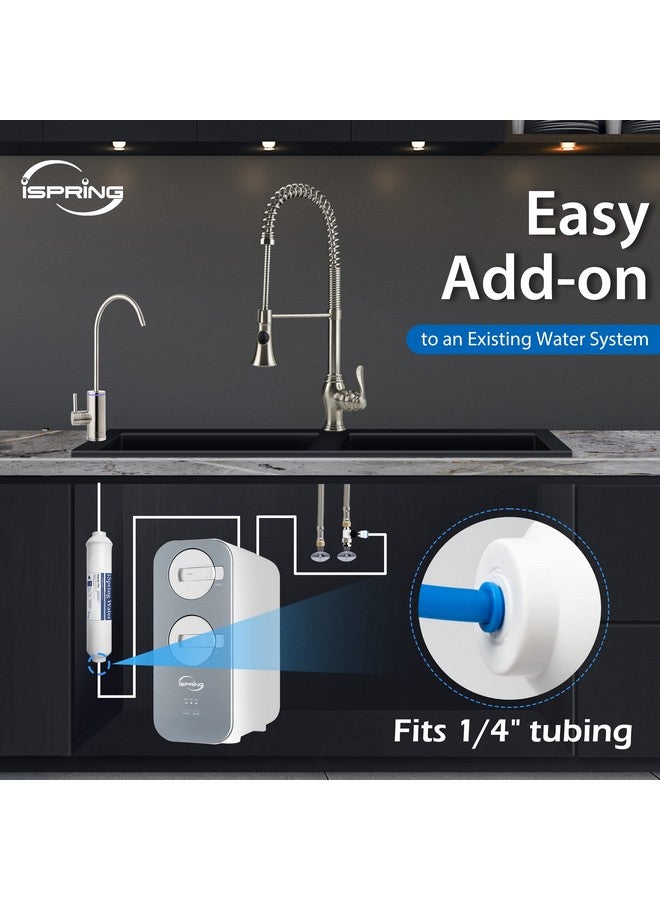 آي سبرينج فلتر مياه iSpring FT15 NSF المعتمد من المرحلة الخامسة، خرطوشة بديلة مع توصيل سريع 1/4 بوصة للثلاجة، وصانعة الثلج، ونظام ترشيح المياه بالتناضح العكسي RO - Image 3