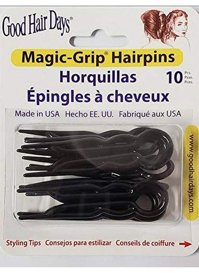 Good Hair Days - Set Of 10 Magicgrip Hair Pins Black - Image 1