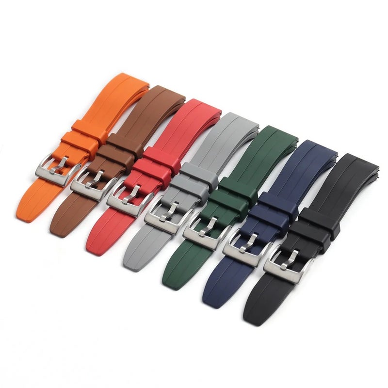 Bluejw Replacement Sports Waterproof Watch Band with Logo – Quick Release Fluorine FKM Rubber Strap for 20mm 22mm Watches, Multi Colors - Image 2