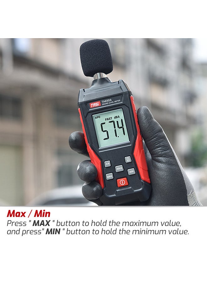 TA650A Digital Sound Level Noise Meter Measurement 30-130dB Decibel Detector Audio Tester Metro Diagnostic-Tool Smart Sensor