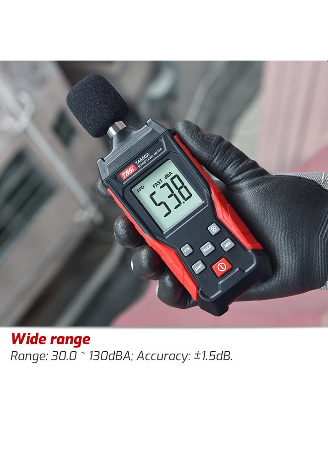 TASI TA650A Digital Sound Level Noise Meter Measurement 30-130dB Decibel Detector Audio Tester Metro Diagnostic-Tool Smart Sensor  - Image 5