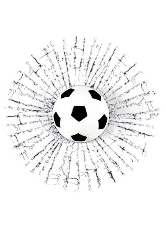 NIBEMINENT 3D Football In Broken Glass Pattern Car Window Sticker