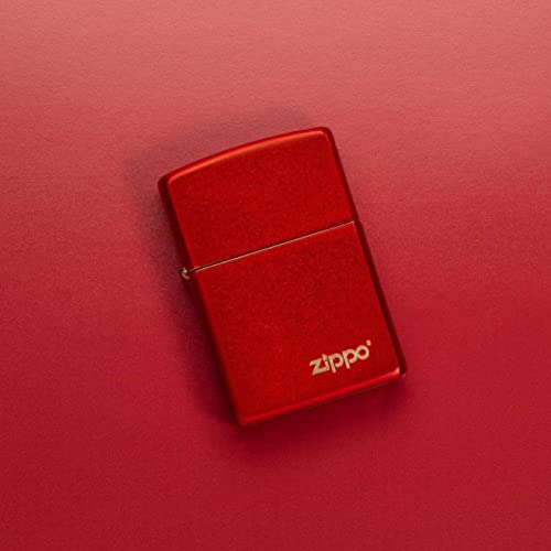 Zippo ولاعة جيبو المعدنية الحمراء بتصميم شعار جيبو - Image 2