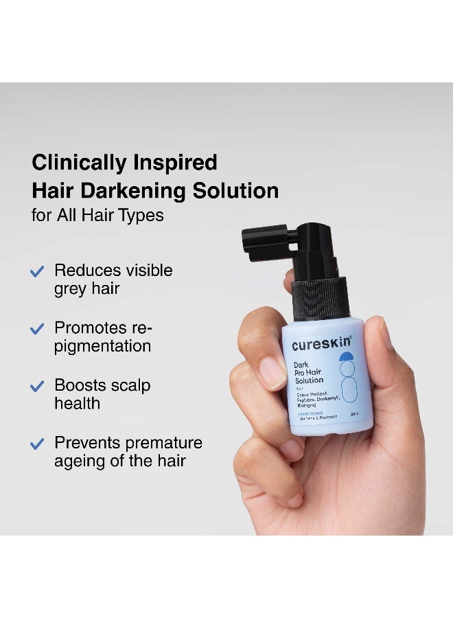 Cureskin Anti Grey Hair Serum | Gradually Reduces Gray Hair on Head & Beard Without Dye | Restores Natural Hair Colour in 4 months with Peptide-52, Acetyl Tyrosine & Larix Extract (15 Days Supply) - Image 2