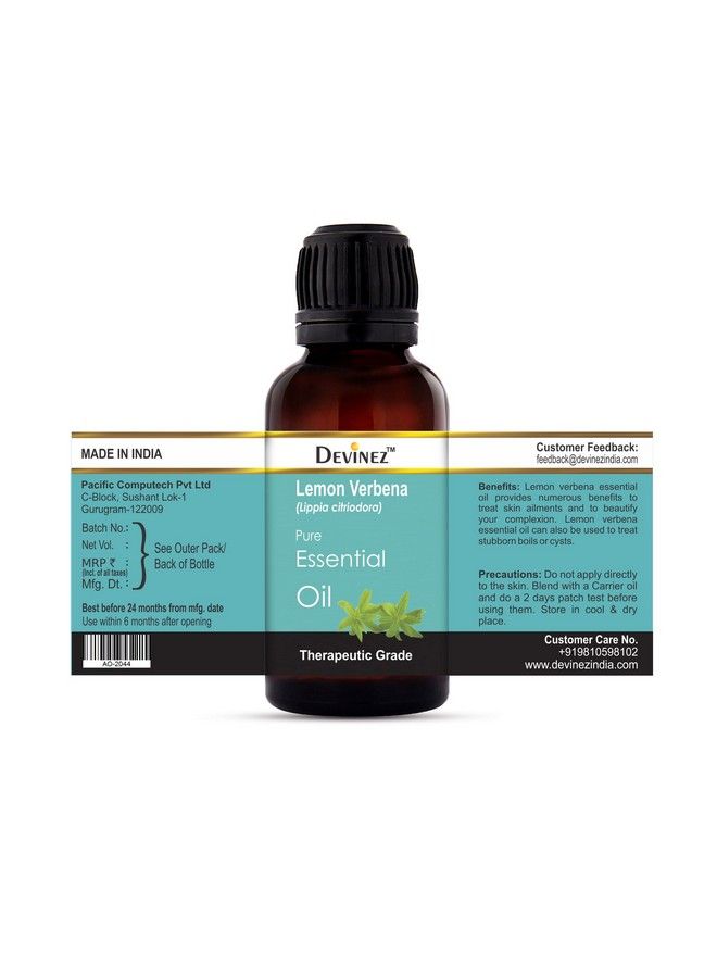 Devinez Lemon Verbena Essential Oil 100% Pure Natural & Undiluted 15Ml In Glass Bottle - Image 4