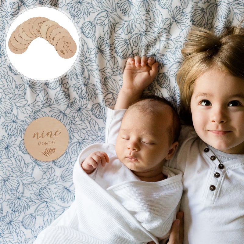 12Pcs Baby Double Sided Discs Photo Picture Commemoration Props - Image 1