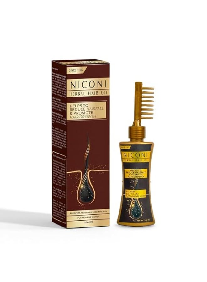 Niconi Herbal Hair Oil for Hair Fall and Dandruff Control, 200ml - Image 1