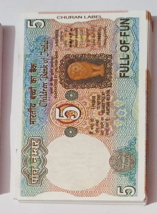 FULLFILLS Fake Note (Dummy Note) 75 Notes 25 Notes Each Denomination 1/2/5/ Artificial Playing ( Multicolour) (Pack of 75 Note) - Image 4