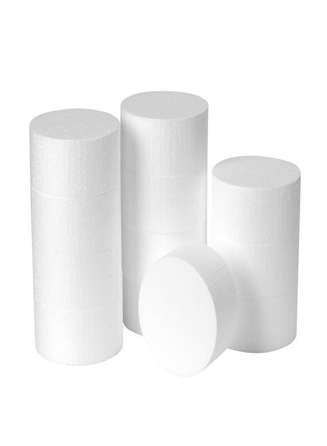 Crafare 12 Pack 4x4x2 Inch Foam Circles for Crafts 2 Inch Thick Round Polystyrene Discs for Modeling Cake Sculpting School DIY Projects White - Image 3
