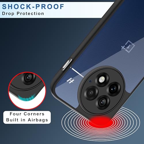 CEDO Backcover for OnePlus 13 (5G) | Camera Protection Bump Shockproof Edge | Ultra Hybrid Transparent Acrylic Clear TPU+PC Hard Backcase Cover (Black) - Image 3