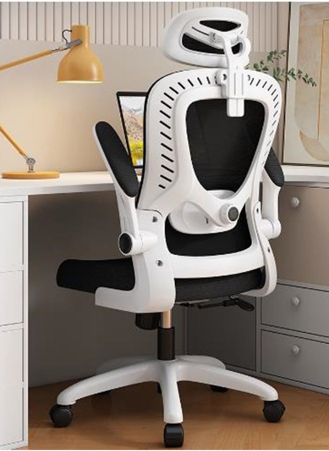Golden - Ergonomic Office Chair,Desk Chair, Gaming Chair with Height Adjustable & Back Support, Mesh Office Chair for Home with Headrest with Tilting Mechanism and Armrest,Computer Chair (Black and White) - Image 1