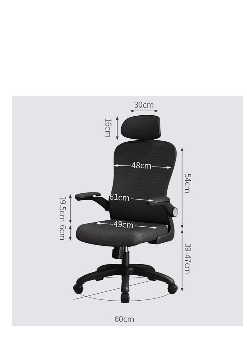Golden - Ergonomic Office Chair,Desk Chair, Gaming Chair with Height Adjustable & Back Support, Mesh Office Chair for Home with Headrest with Tilting Mechanism and Armrest,Computer Chair (Black and White) - Image 1