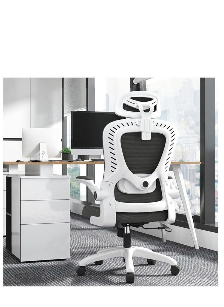 Golden - Ergonomic Office Chair,Desk Chair, Gaming Chair with Height Adjustable & Back Support, Mesh Office Chair for Home with Headrest with Tilting Mechanism and Armrest,Computer Chair (Black and White) - Image 1