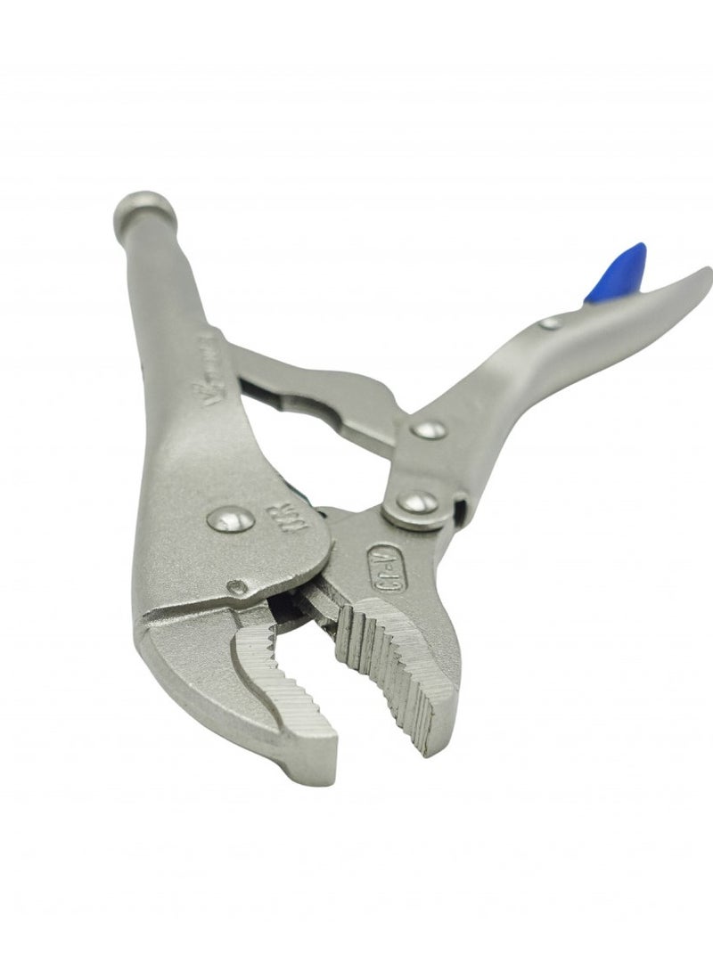 VTOOLS 10 Inch Heavy Duty Locking Pliers, Chrome Vanadium Steel, Curved Jaw Locking Pliers with Wire Cutter - Image 2