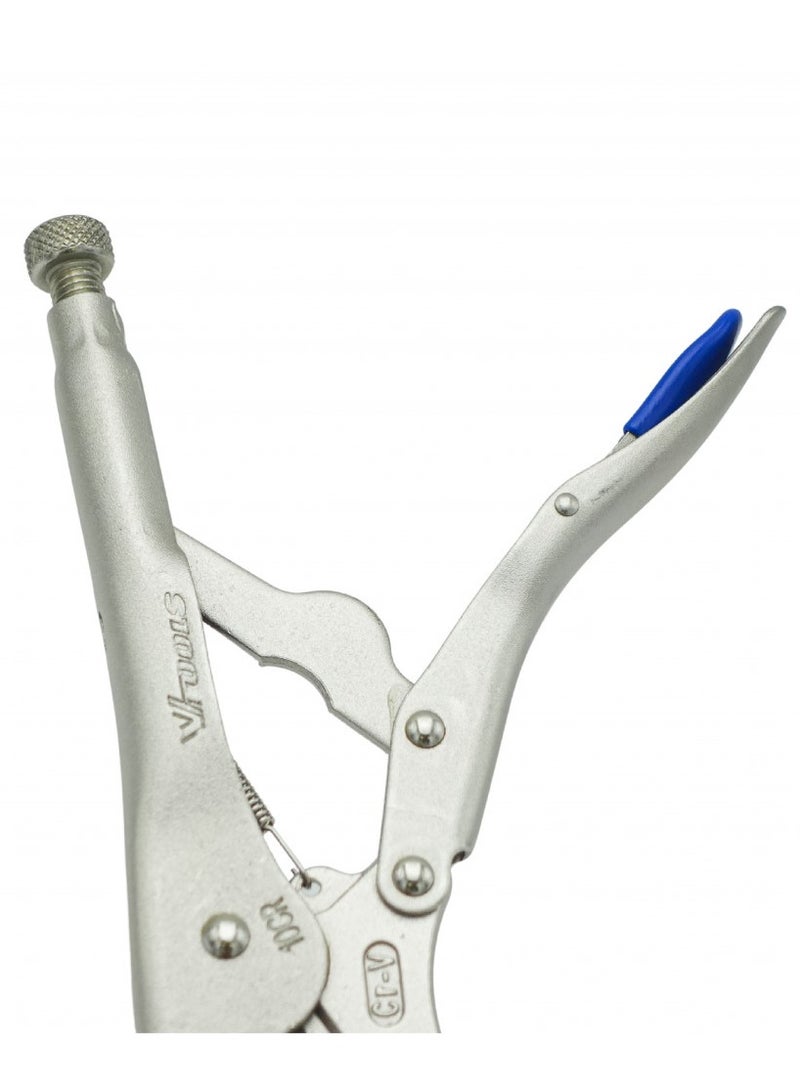 VTOOLS 10 Inch Heavy Duty Locking Pliers, Chrome Vanadium Steel, Curved Jaw Locking Pliers with Wire Cutter - Image 5