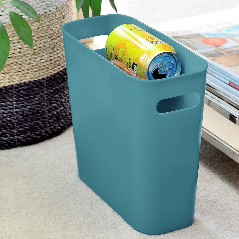 Youngever 1.5 Gallon Slim Trash Can, Plastic Garbage Container Bin, Small Trash Bin with Handles for Home Office, Living Room, Study Room, Kitchen, Bathroom (1 Pack Teal) - Image 3