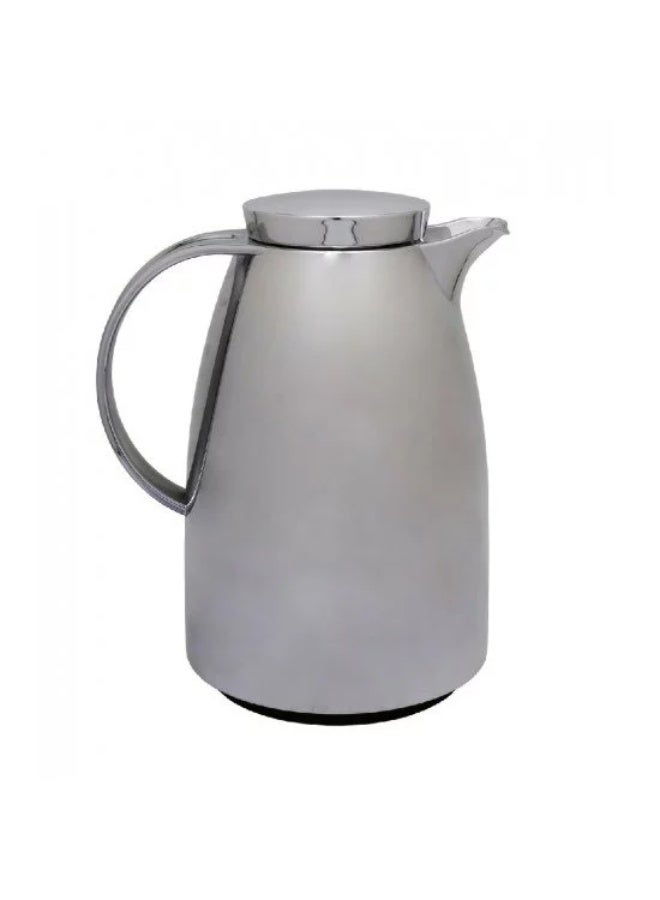 باصرة ترمس شاي وقهوة فاخر من باصرة بلون فضي كروم – سعة 1.5 لتر - Image 2