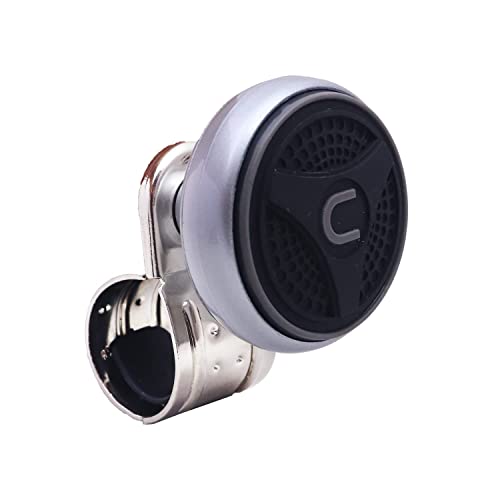 SARTE SA04KB4 Universal Car Steering Knob Wheels Spinner Knob, 360° Rotation Steering Wheel Knob, Car Power Handle Spinner (RANDOM DESIGN | Black) - Image 1