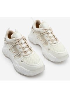 MARJIN Women's Sneaker Lace-Up Mesh Thick Sole Sports Shoes Azlin  - Image 3
