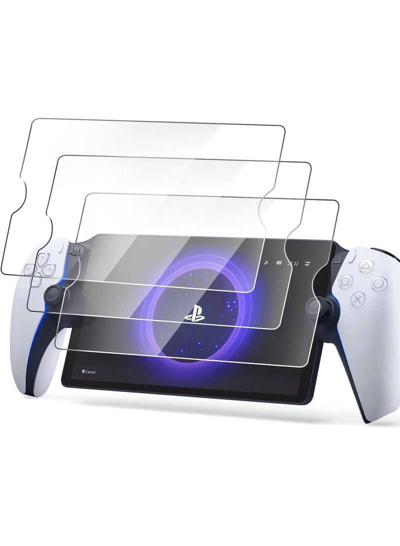 SOLARAE 3 Pack Screen Protector Compatible for Sony Playstation PS5, Transparent Ultra HD, Anti-Fingerprint, Bubble Free Temperd Glass for Sony Playstation PS5 Portal Handheld Game - Image 1