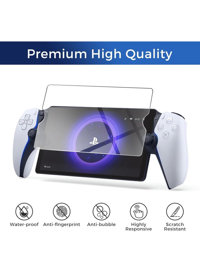 SOLARAE 3 Pack Screen Protector Compatible for Sony Playstation PS5, Transparent Ultra HD, Anti-Fingerprint, Bubble Free Temperd Glass for Sony Playstation PS5 Portal Handheld Game - Image 3