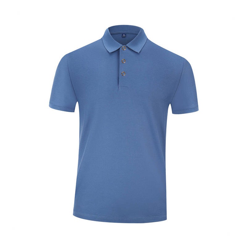 230g mercerized antibacterial bead lapel short sleeve Polo high-end work clothes Leisure Group outdoor activity clothes printed advertising Cochineal powder  - Image 2