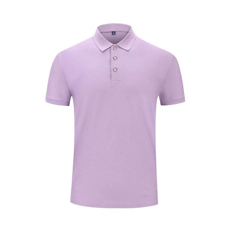 230g mercerized antibacterial bead lapel short sleeve Polo high-end work clothes Leisure Group outdoor activity clothes printed advertising Cochineal powder  - Image 3