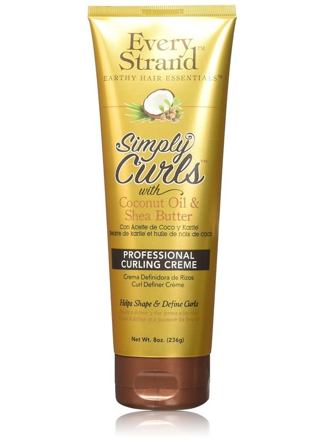 Curling Creme Simply Curls Coconut Oil and Shea Butter, 8 oz.