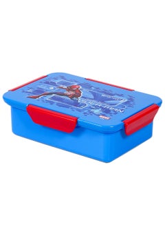 Eazy Kids Marvel Spider - Man 1 , 2 , 3 , 4 Compartment Convertible Bento Lunch Box - Blue  - Image 1