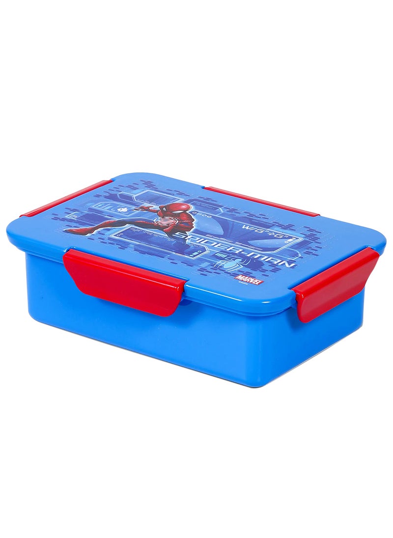 Eazy Kids Marvel Spider - Man 1 , 2 , 3 , 4 Compartment Convertible Bento Lunch Box - Blue  - Image 1
