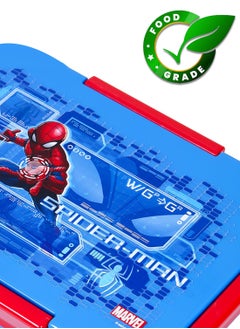 Eazy Kids Marvel Spider - Man 1 , 2 , 3 , 4 Compartment Convertible Bento Lunch Box - Blue  - Image 5