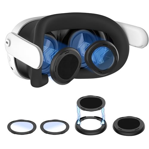 STARTRC GAMES Lens Protector Cover Kit for Meta Quest 3, Blue Light Blocking Glasses with Glasses Spacer for Oculus Quest 3, Protector Anti-Scratch Ring Accessories for Meta Quest 3 (Not for Oculus Quest 3S) - Image 1