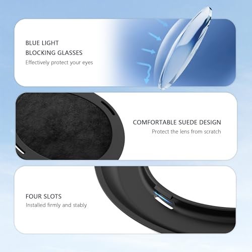 STARTRC GAMES Lens Protector Cover Kit for Meta Quest 3, Blue Light Blocking Glasses with Glasses Spacer for Oculus Quest 3, Protector Anti-Scratch Ring Accessories for Meta Quest 3 (Not for Oculus Quest 3S) - Image 5